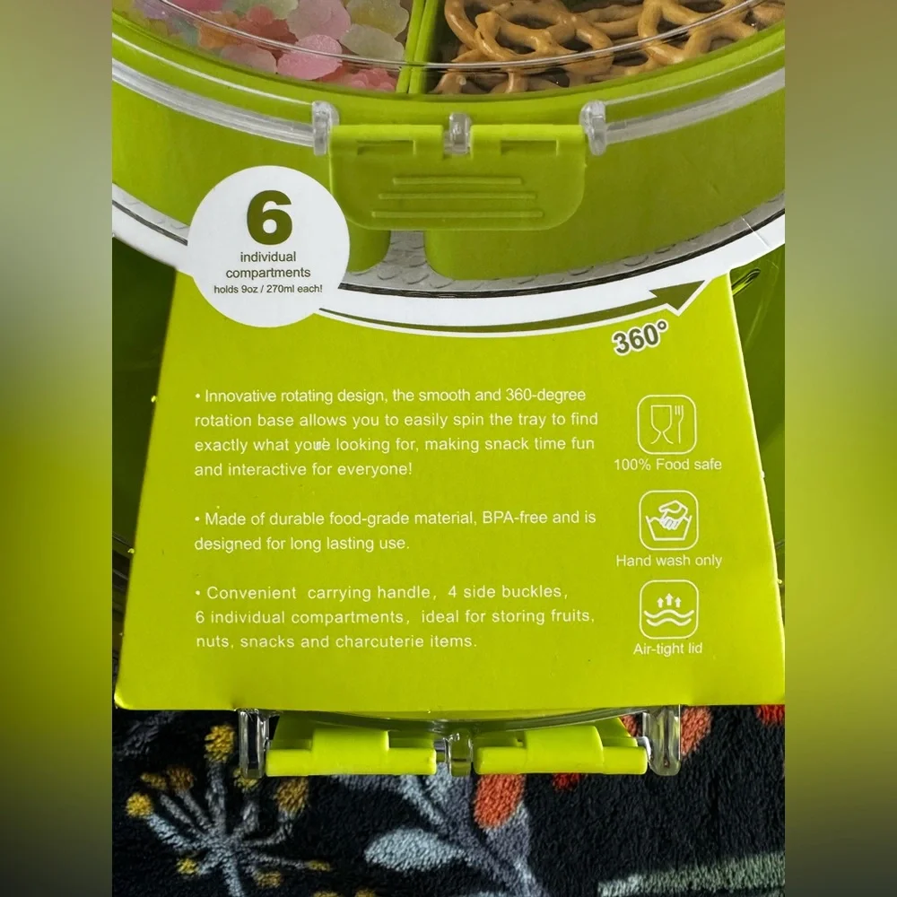 💚 CWC Rotating Snack Box Lazy Susan Charcuterie Container
